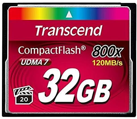 Transcend 32 GB CompactFlash 800 Speicherkarte TS32GCF800 32GB CF800x, 32GB CF800x