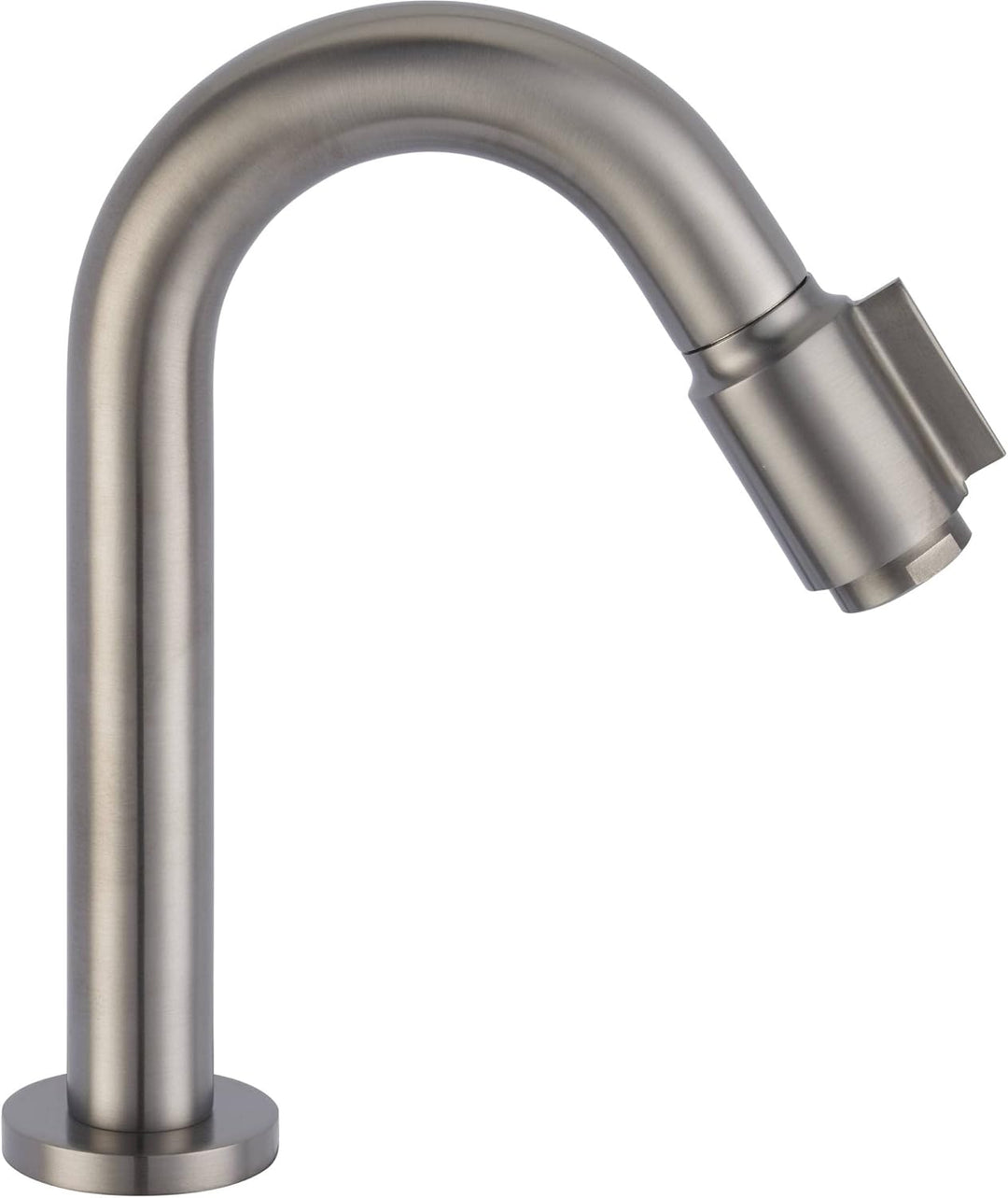Essential 2.0 Kaltwasserhahn Gäste WC - 19 cm Hoher Waschtischarmatur - Messing - Mit Rosetten - Gra