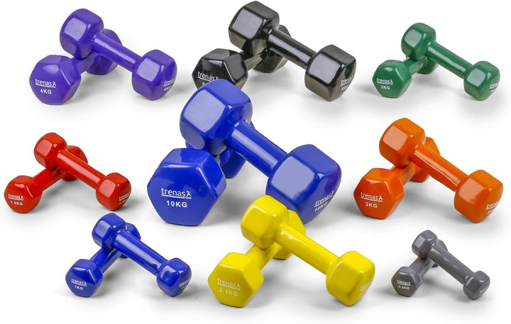 trenas Kurzhanteln | 2er Set | Hantelset | je 10 kg | Hanteln für Frauen und Männer | Fitness und Kr