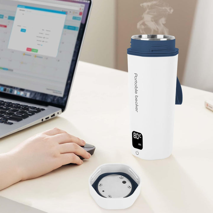 Reise Wasserkocher Klein Elektrische 450ML, Reise Elektrisch Wasserkocher 6Temperaturoptionen, Tragb