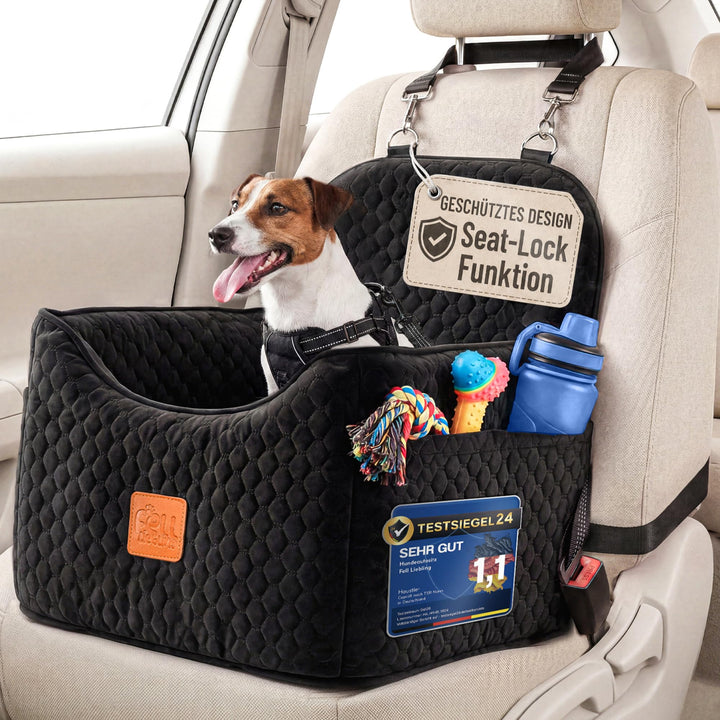 Premium Hunde Autositz, orthopädischer Autositz Hund, Hundesitz Auto Rückbank waschbar, Hundeautosit