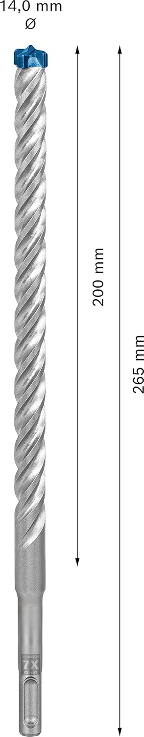Bosch Professional 10x Expert SDS plus-7X Hammerbohrer (für Stahlbeton, Ø 14,00x265 mm, Zubehör Bohr