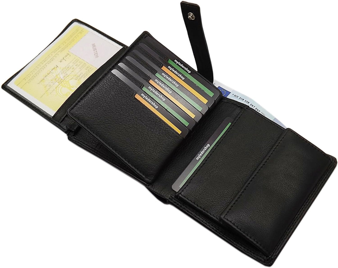 Rindleder Geldbörse / Geldbeutel / Portemonnaie / Portmonaise / Geldtasche / Portmonee mit RFID & NF