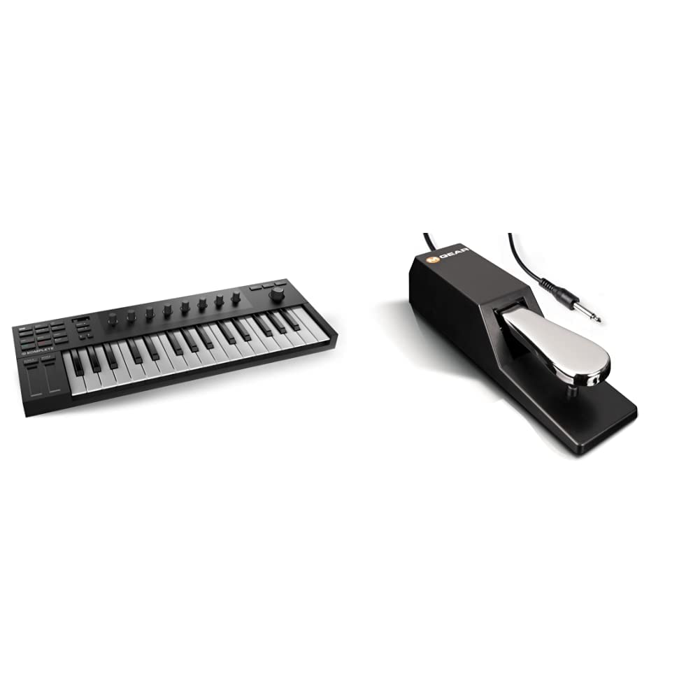 Native Instruments Komplete Kontrol M32 Tastatur-Controller Schwarz & M-Audio SP-2 - Universal Susta