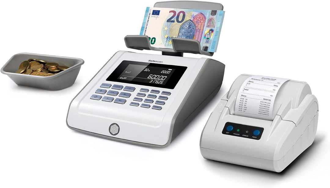 Safescan TP-230 Thermodrucker (grau) zum Ausdrucken der Zählergebnisse der Safescan Geldzählmaschine