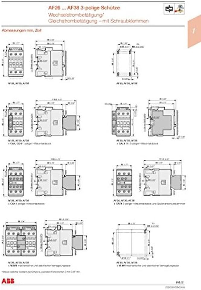 ABB AF16-30-10-11 1SBL177001R1110 AF16-30-10 Schütz 24-60 50/60 20-60V DC, Grau