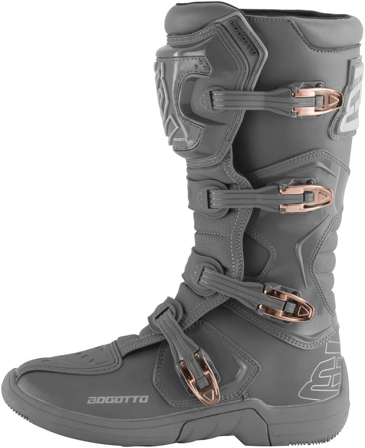 Bogotto MX-5 Motocross Stiefel, grau, 43, 43 EU