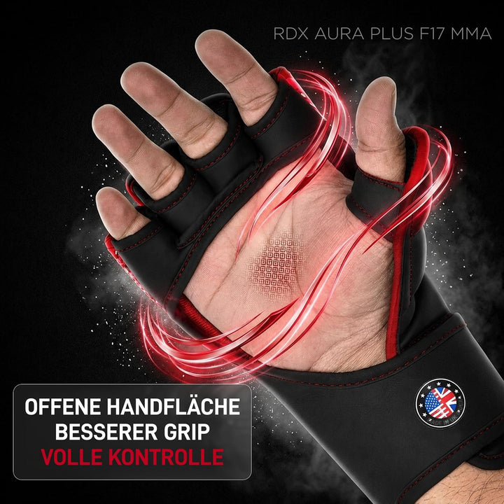RDX Grappling Gloves Shooter NEW Aura F17 Black/Red M, Black/Red M