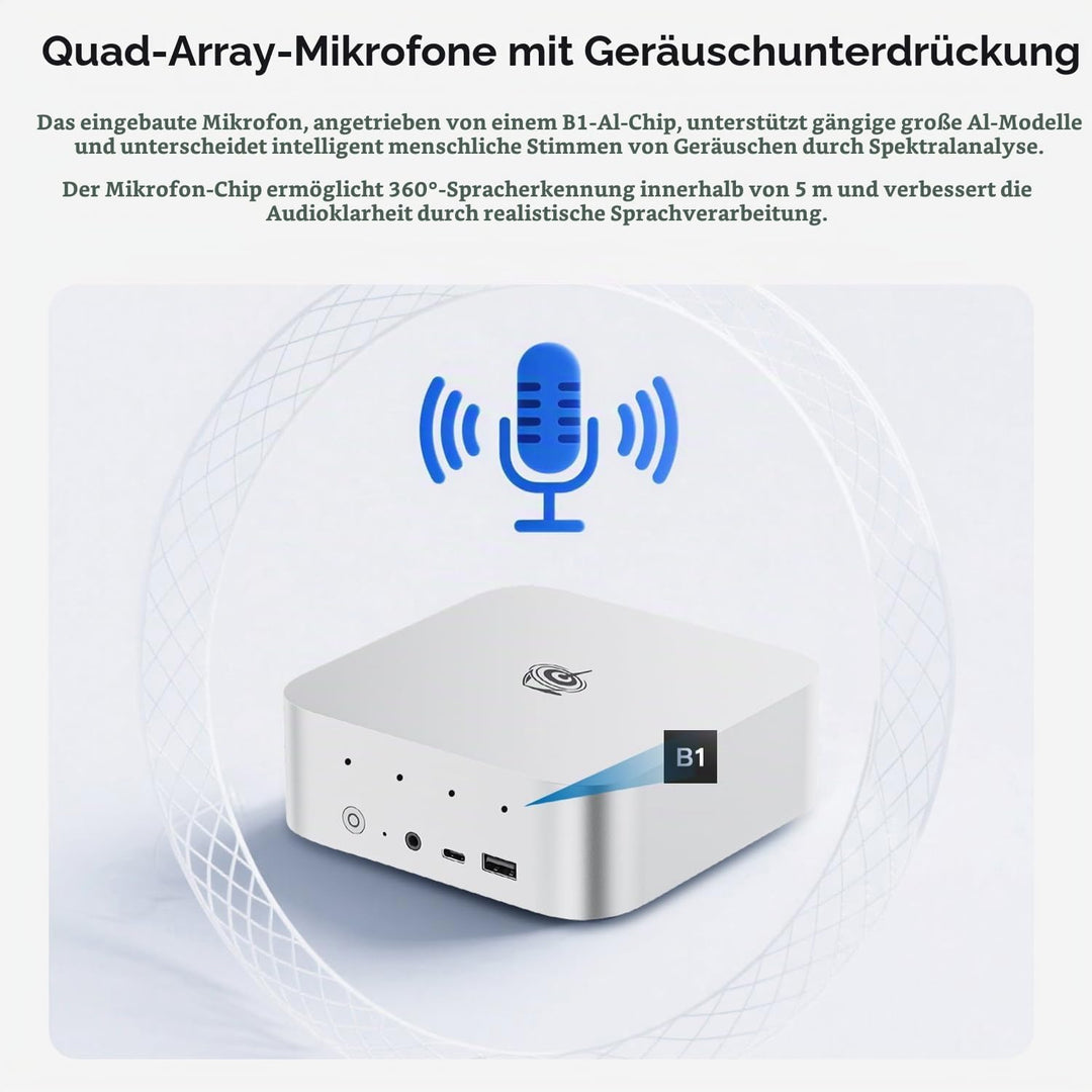Beelink SER9 Mini PC, AMD Ryzen 7 H255(8C/16T bis zu 4.9 GHz), 32GB LPDDR5 RAM 1TB M.2 PCIe4.0 SSD,
