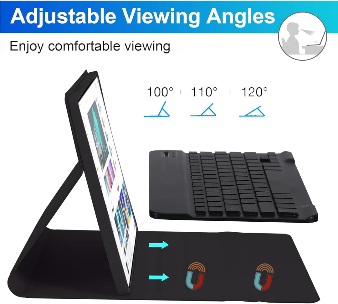 Tastatur Hülle für Lenovo Idea Tab Tablet 11", TPU Rückseite Hülle mit 3 Bereich 7 Farbe Beleuchtete