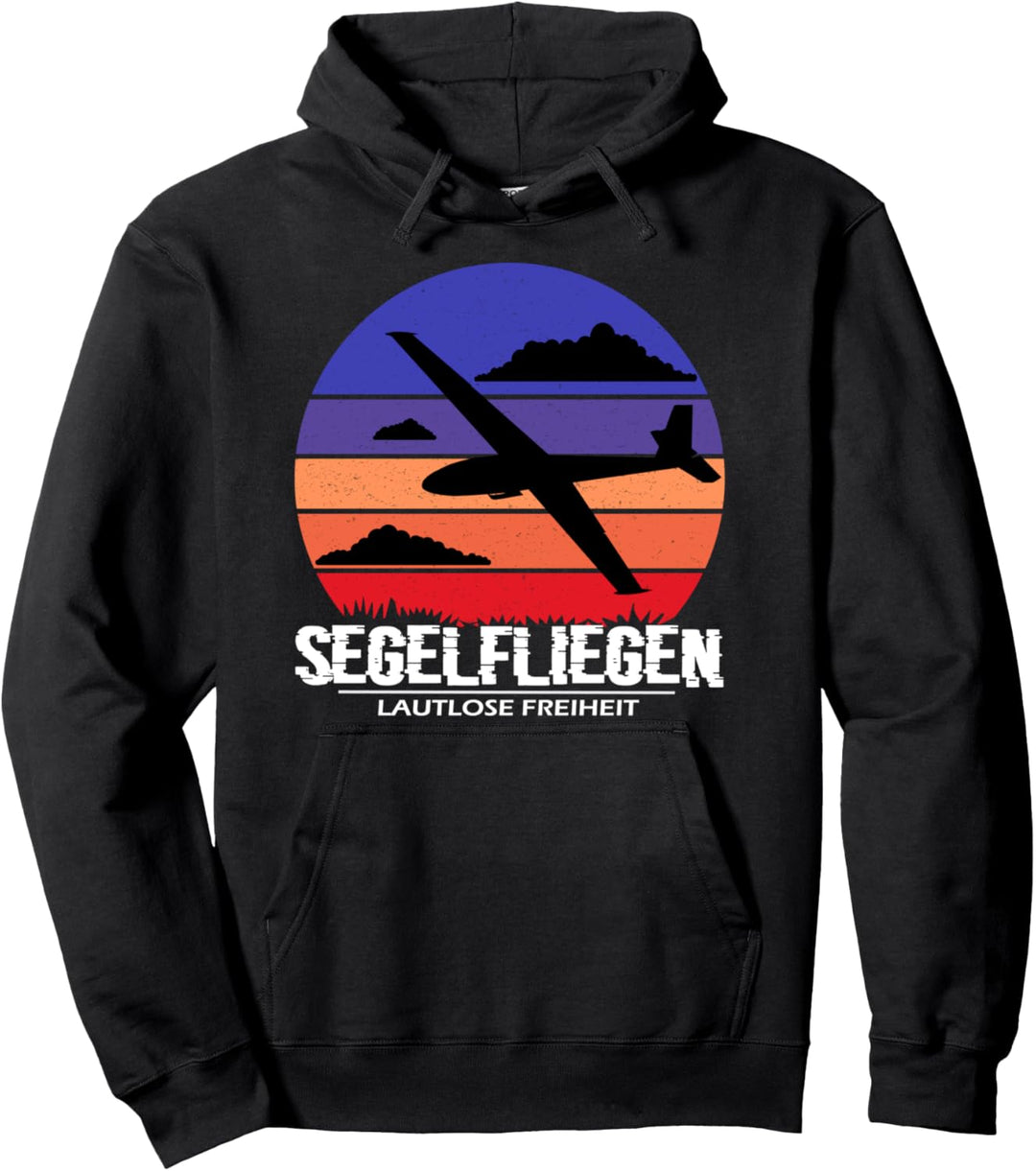 Segelflieger Spruch Lautlose Freiheit Geschenkidee Flugzeug Pullover Hoodie