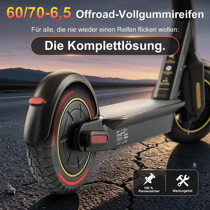 60/70-6,5 Vollgummireifen 10 Zoll Solide Reifen für Xiaomi 5/5 Pro/5 Max,für Ninebot Max G30/Max G30