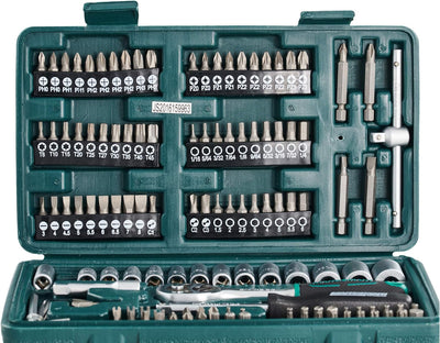 Mannesmann 130-tlg. Steckschlüssel- und Bitsatz, M29166 & Brüder Mannesmann Zangensatz 4-tlg., M1099