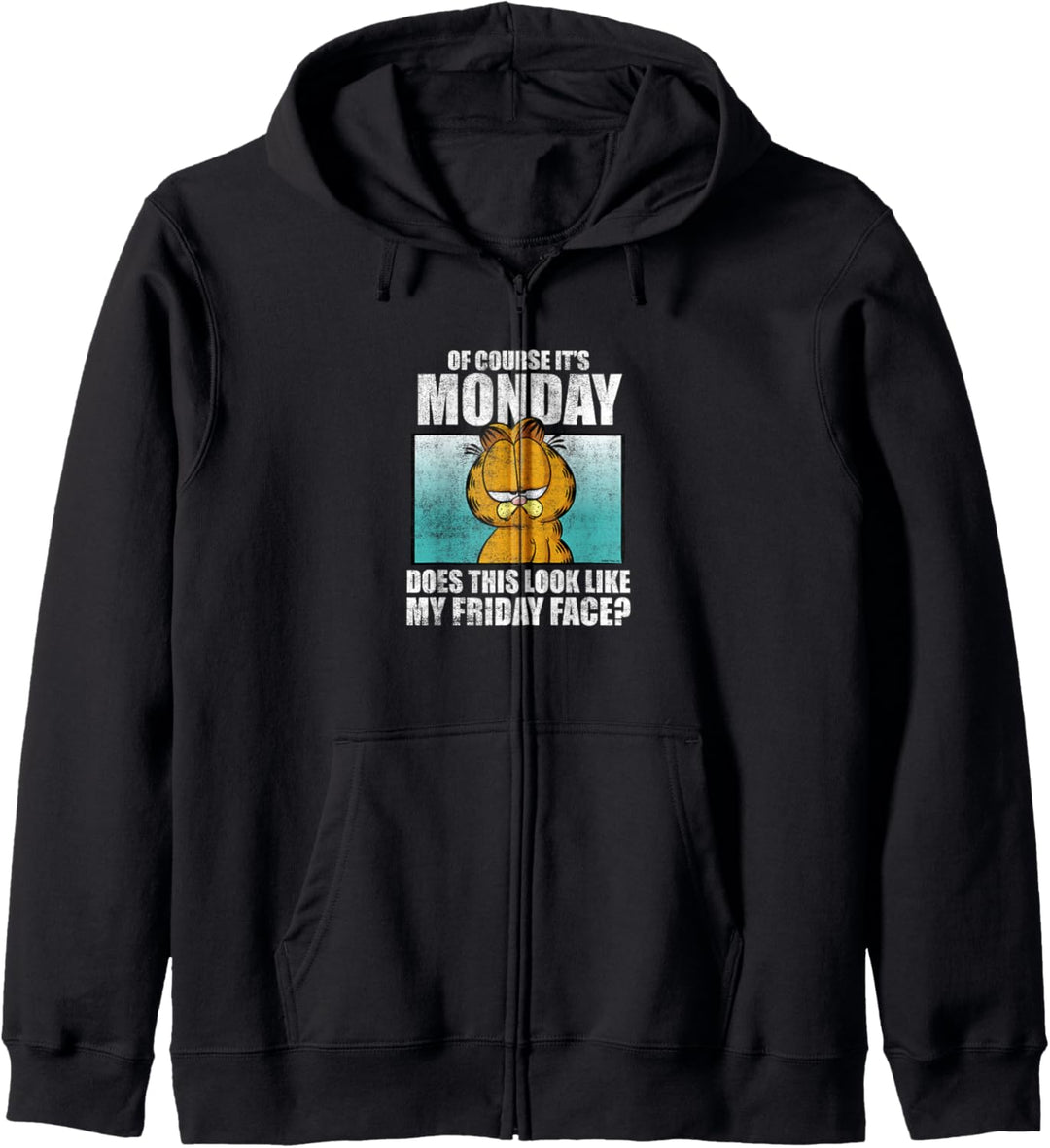 Garfield Natürlich Es Ist Montag… Freitag Gesicht Kapuzenjacke