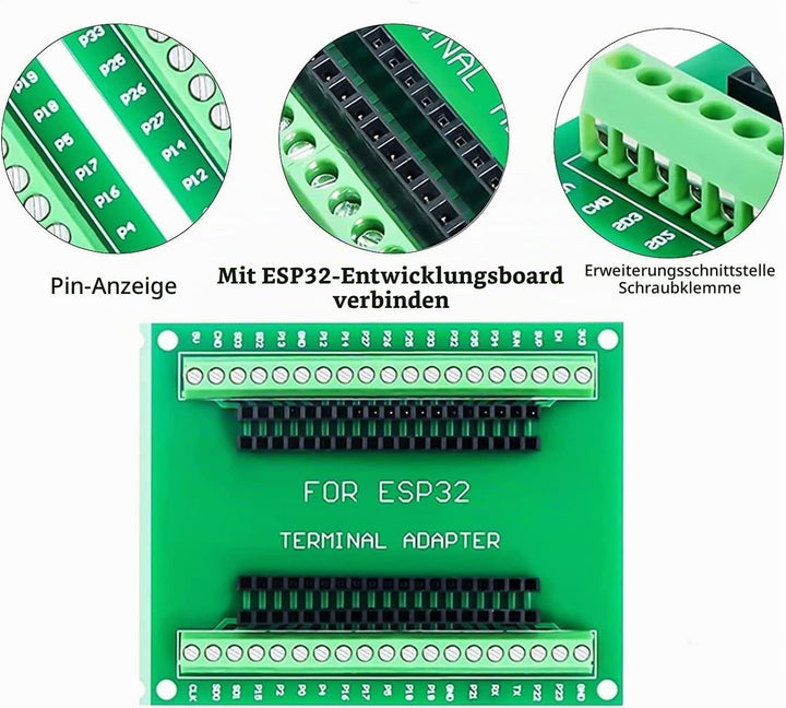 DUBEUYEW Entwicklungsboard 2,4 GHz Dual Core WLAN WiFi + Bluetooth 2-in-1 Mikrocontroller ESP-WROOM-