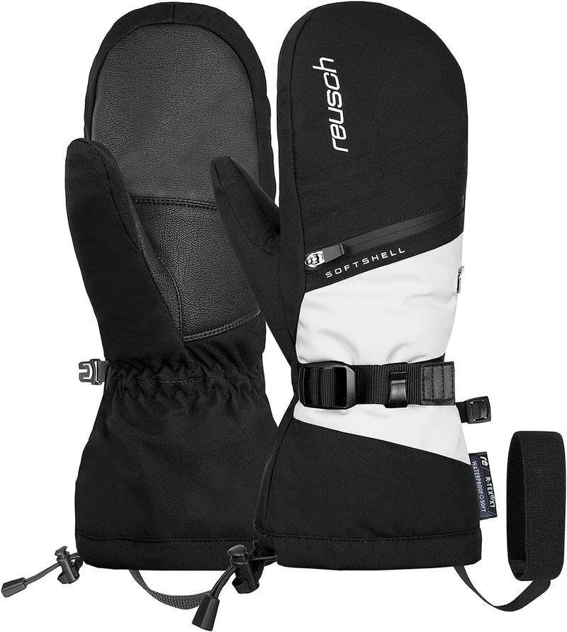 Reusch Damen Fäustlinge Demi R-tex Xt Mitten Extra Warm, Wasserdicht, Atmungsaktiv 7.5 schwarz / wei