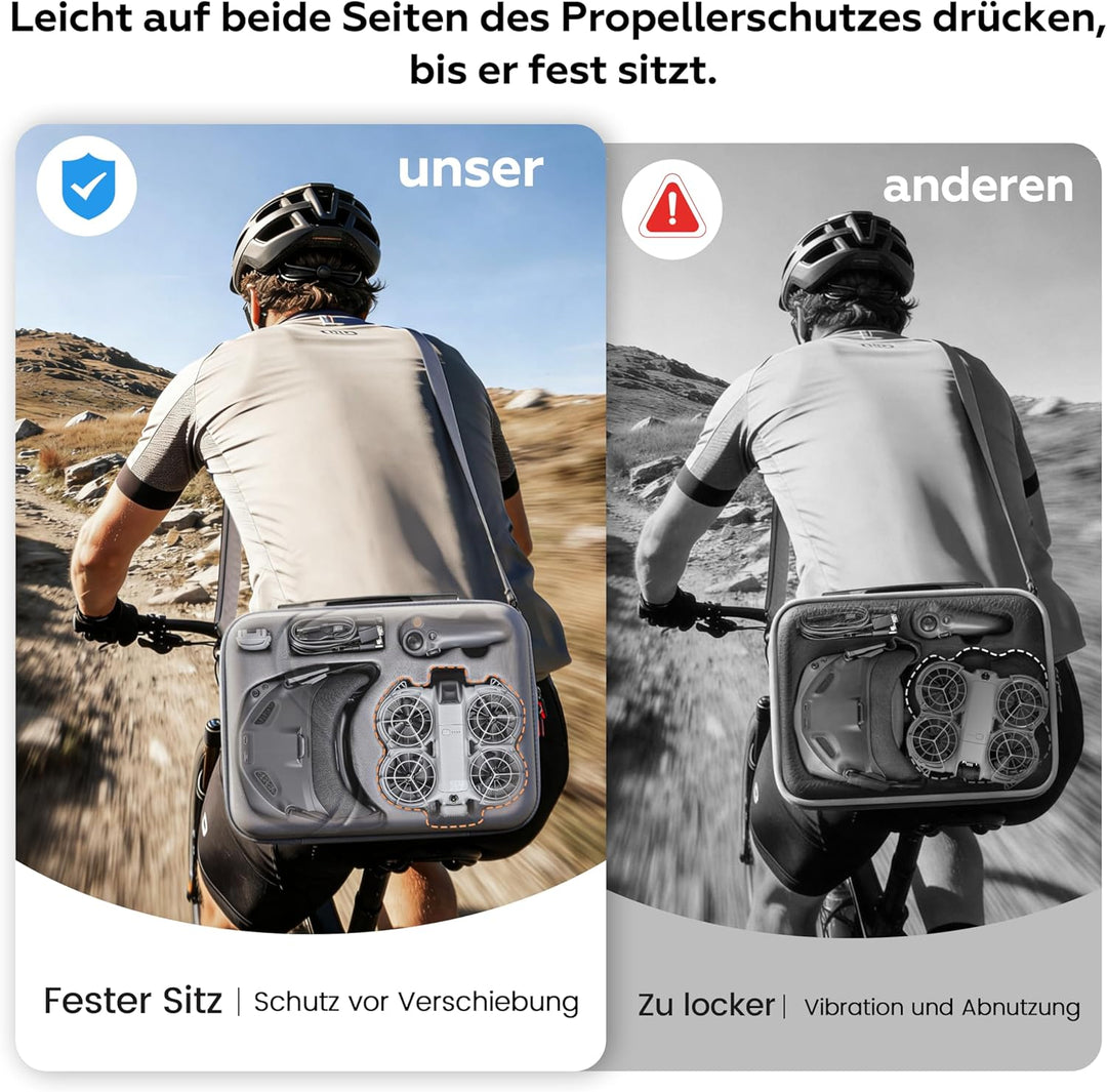 STARTRC Tasche für Neo 2 und Goggles N3 Zubehör, Tragbar PU Tragetasche für DJI Neo 2 Motion Fly Mor