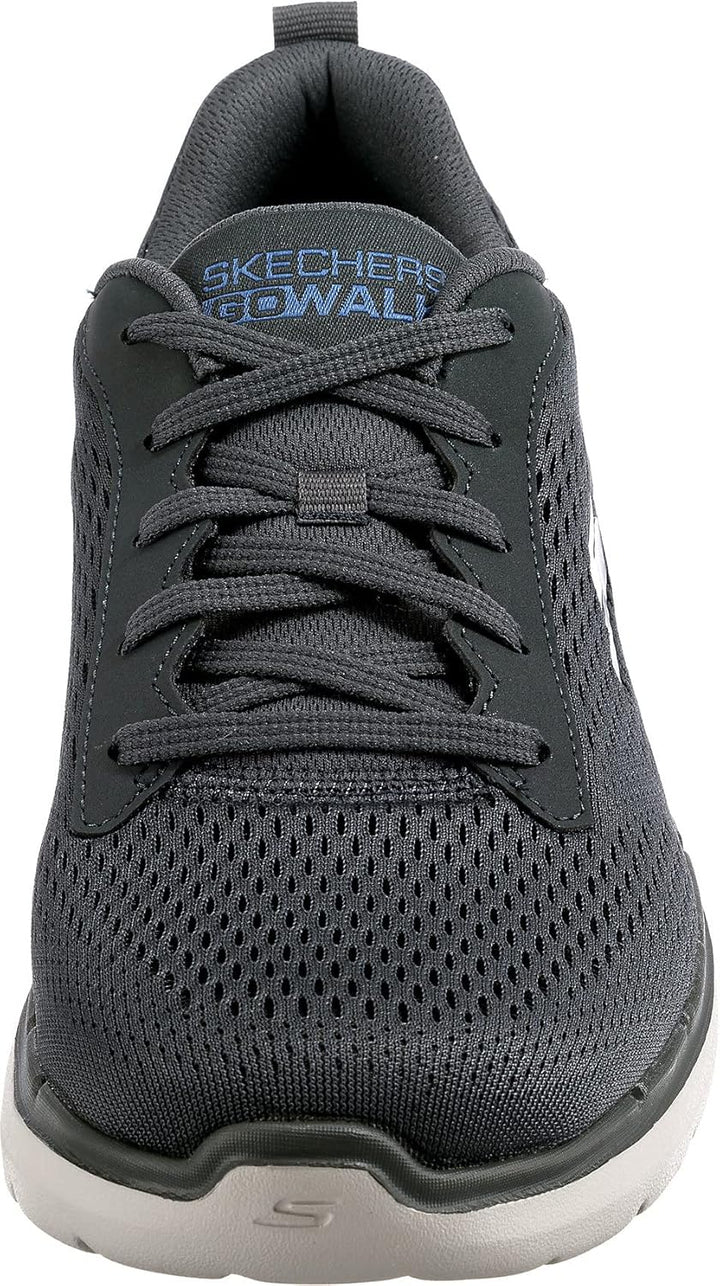 Skechers Herren Sneakers 41 EU Charcoal Textile Synthetic, 41 EU Charcoal Textile Synthetic