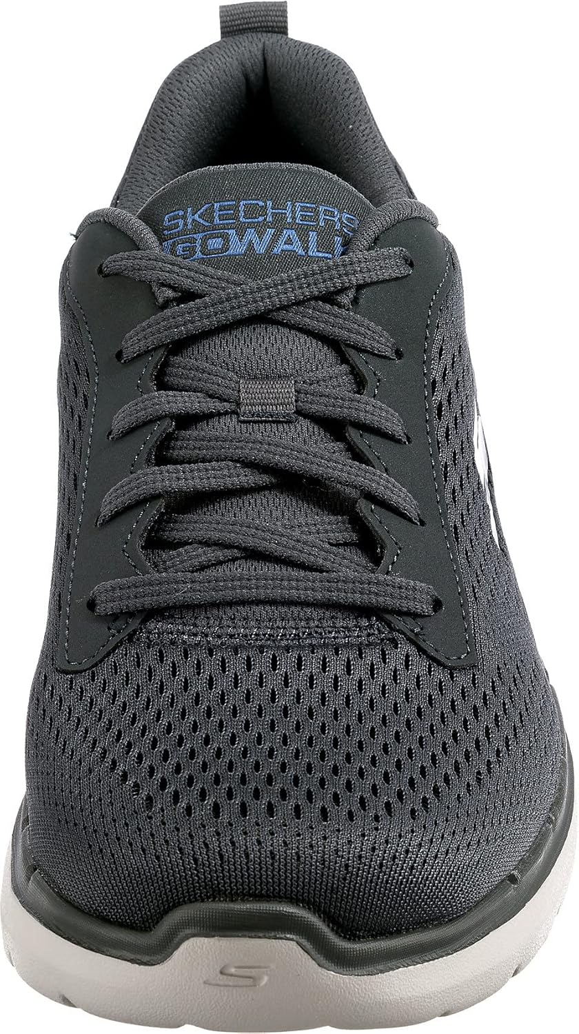 Skechers Herren Sneakers 44 EU Charcoal Textile Synthetic, 44 EU Charcoal Textile Synthetic