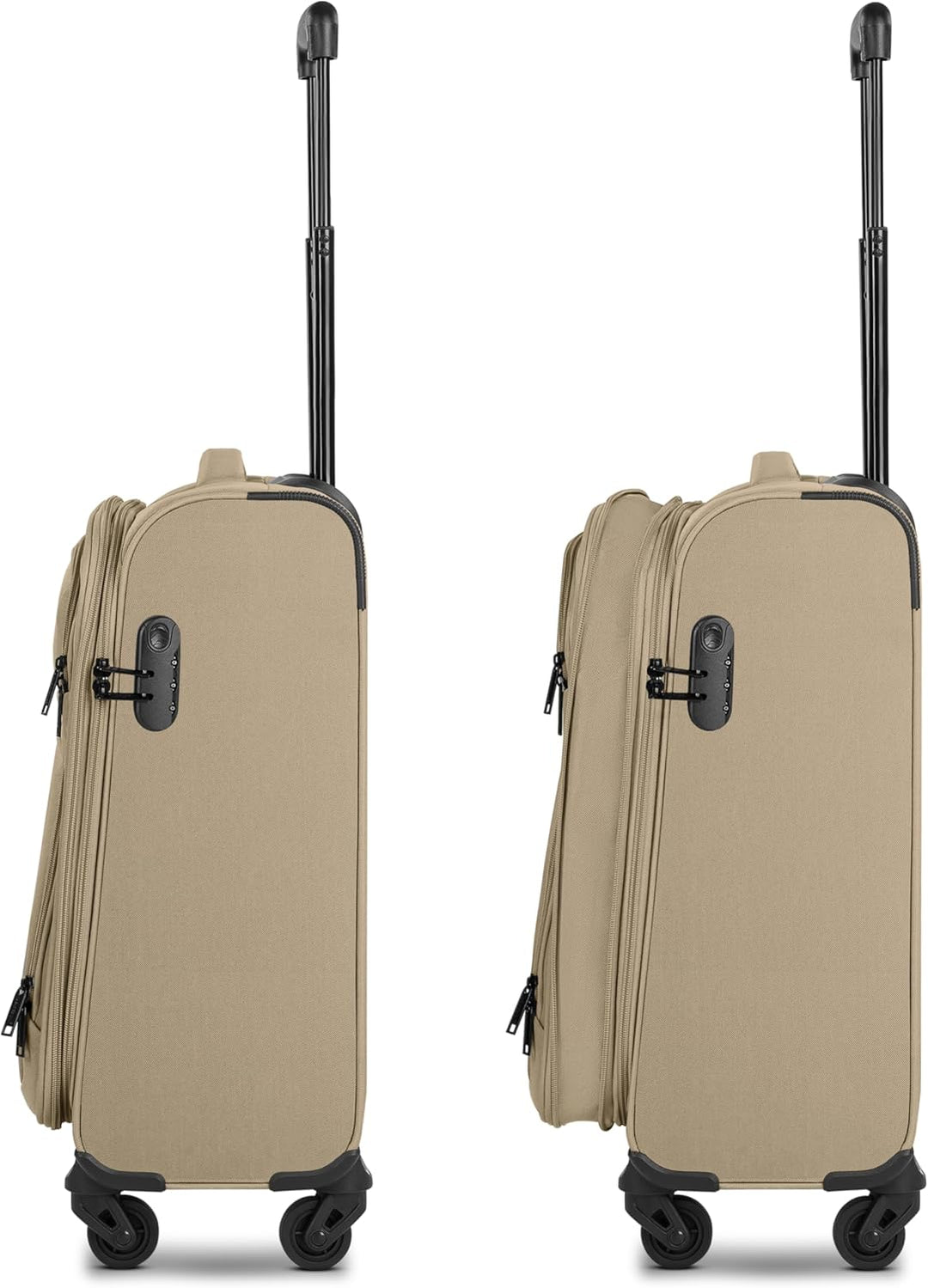 SMARTBOX Weichgepäck Kabinen-Koffer für Damen & Herren | Kleiner Cabin-Trolley 36 x 23 x 57 cm | 4 R