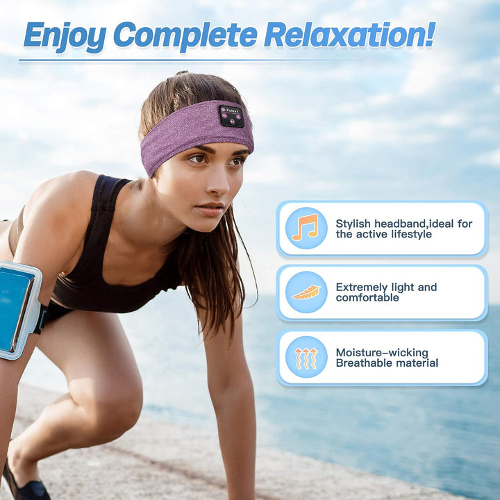 Schlafkopfhörer Sport Stirnband Kopfhörer mit Lautsprechern Perfekt für Training,Joggen,Yoga,Schlafl