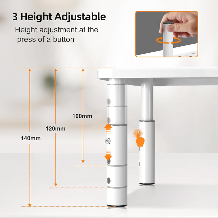 Bracwiser Monitor Ständer Schreibtisch Monitor Stand Riser 3 Höhenverstellbare Monitor Erhöhung mit