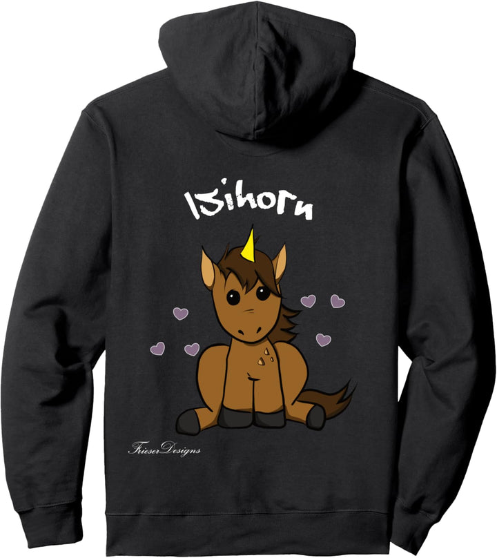 Ein Isländer Pony als Einhorn ist ein Isihorn ein Isi Fan Pullover Hoodie