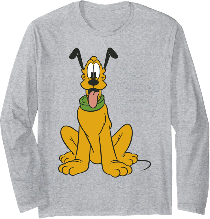 Disney Mickey Mouse Pluto The Dog Portrait Langarmshirt