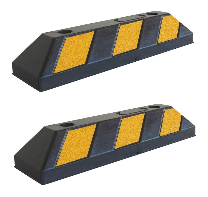 SNS SAFETY LTD Gummi Radstopp-Parkplatzbegrenzung für Parkplätze und Garagen, Farbe Schwarz-Gelb, Ab