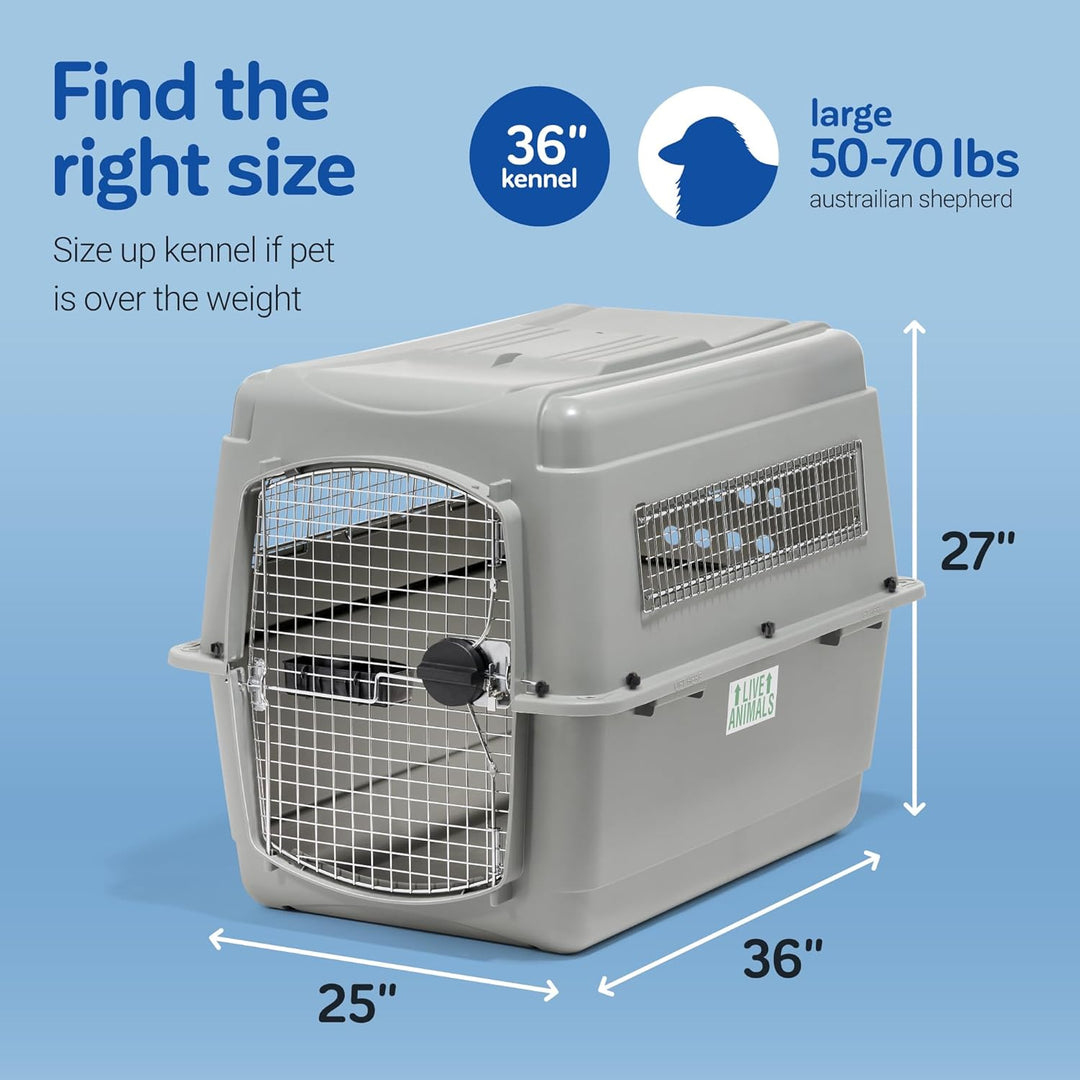 Beeztees 715566 Skykennel Nr 4, 91 x 63 x 68 cm, grau L 64 x B 69 x H 92 cm Mehrfarbig, L 64 x B 69