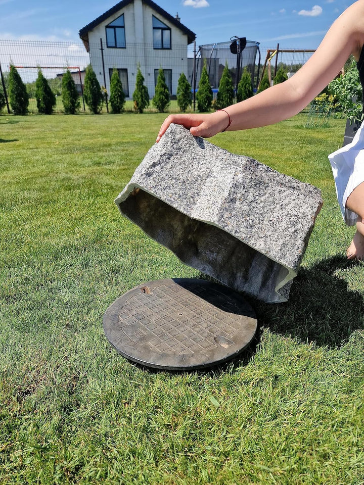 Kunstfelsen Für Garten Abdeckung Für Poolpumpe Sandfilteranlage Gullideckel Dekosteine Felsen Für Sc
