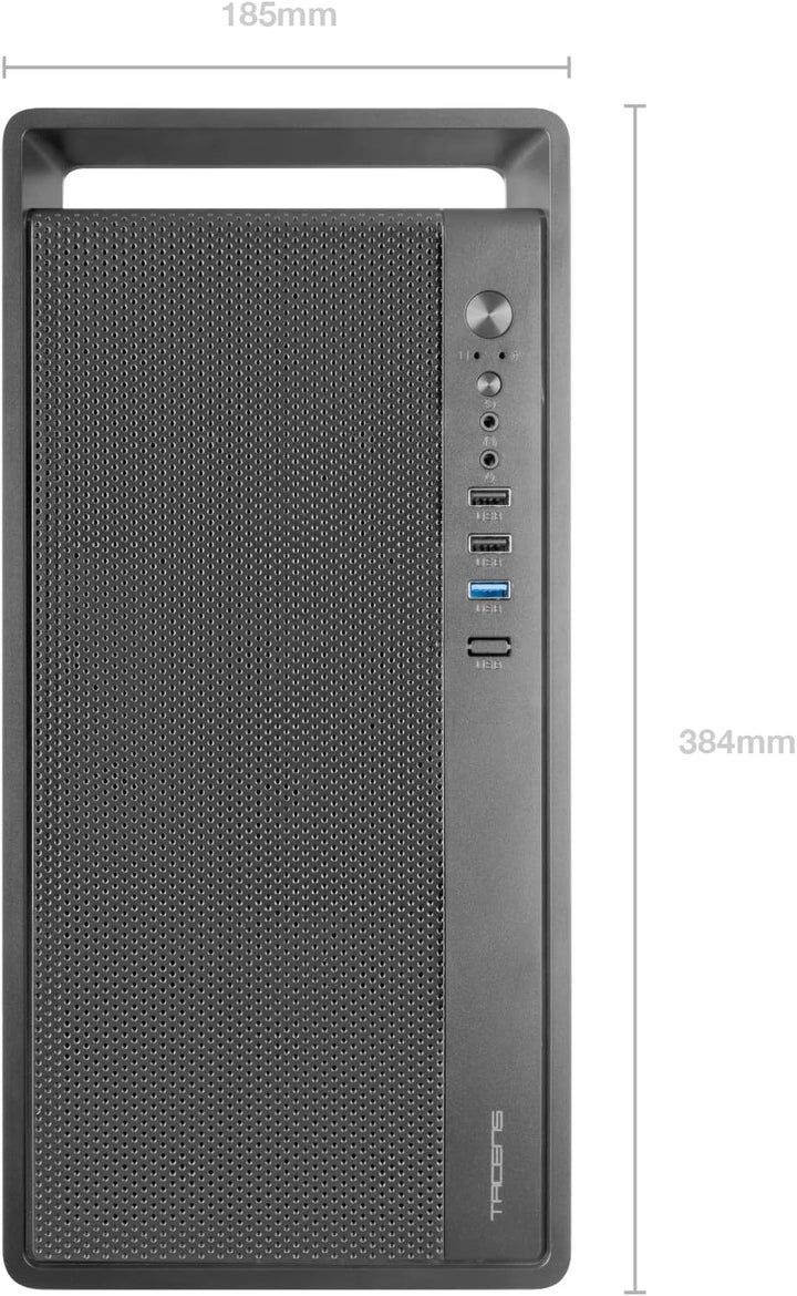 Tacens Fortis II, Mini-Tower PC MicroATX, Vollständige Mesh-Front für Hohen Luftdurchsatz, 1x Leiser