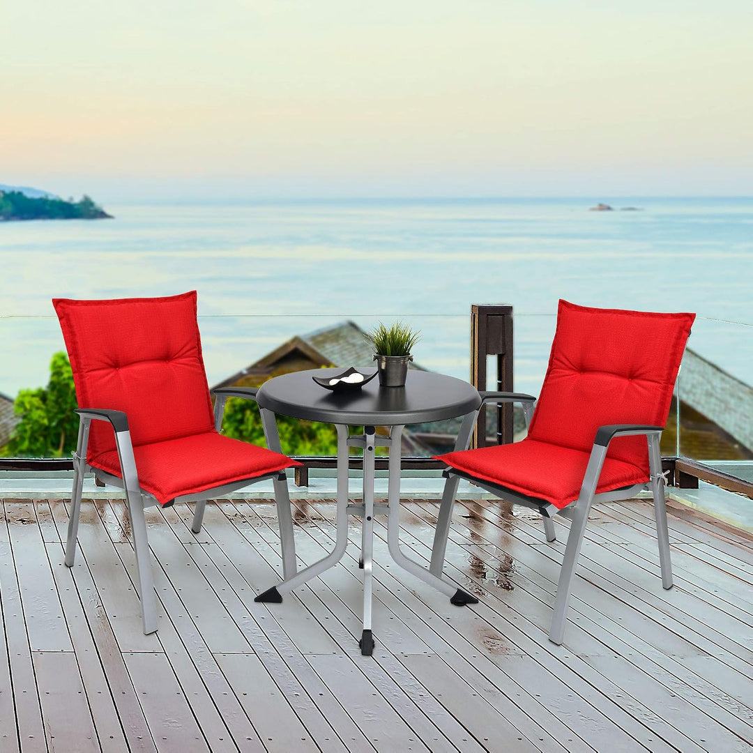 Beautissu 8er Set Niedriglehner Auflagen Sitzkissen für Garten Balkon | 100x50cm 6cm dickes Sitzpols