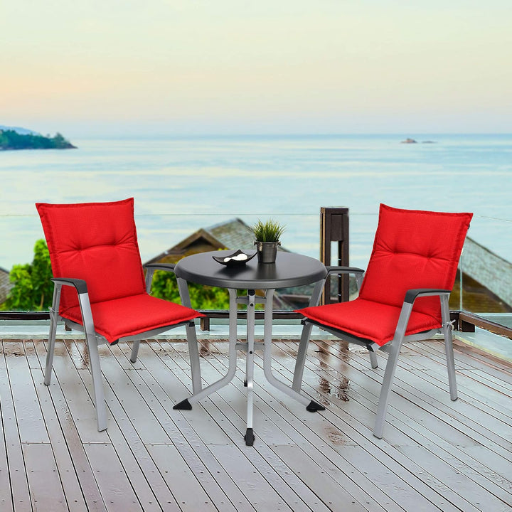 Beautissu 8er Set Niedriglehner Auflagen Sitzkissen für Garten Balkon | 100x50cm 6cm dickes Sitzpols