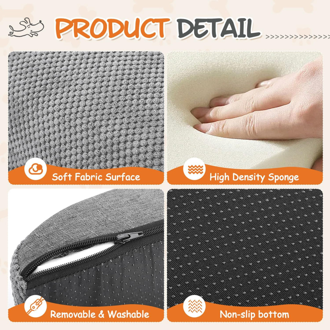 Nobleza Hundetreppe, Hundetreppe für Kleine Hunde 50cm, Hunderampe für Couch aus Hochdichtem Schwamm