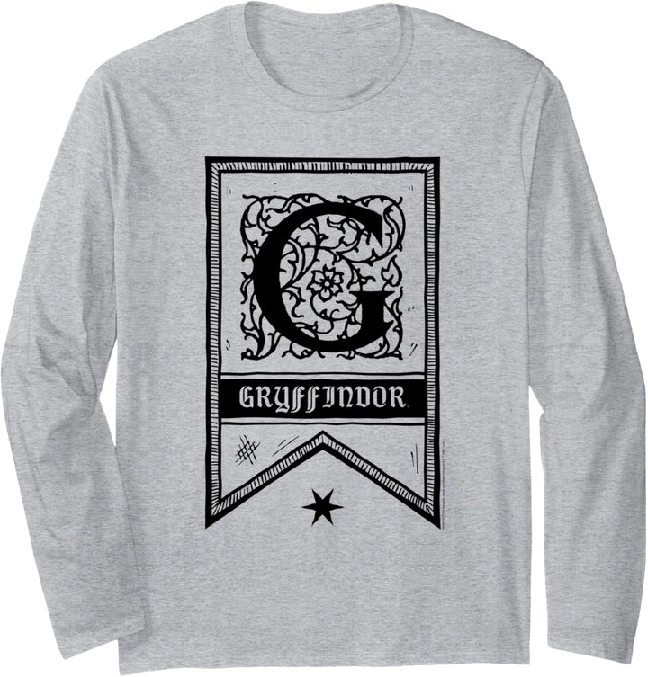 Harry Potter Gryffindor Drawn Banner Langarmshirt
