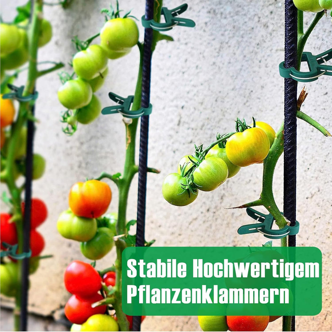 96 Stück Pflanzenclips für Tomaten, Gurken, Kletterrosen und andere Rankpflanzen, Stabile Hochwertig