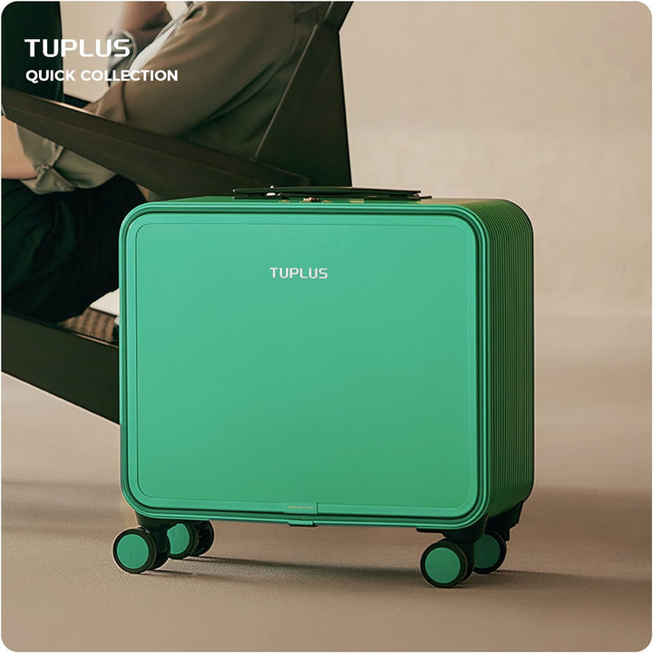 TUPLUS Koffer Aluminium Trolley Rollkoffer mit 4 Rollen Reisekoffer Handgepäck Hartschalenkoffer mit