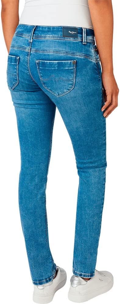 Pepe Jeans Damen New Brooke Jeans 24W / 34L Blue (Denim-vu1), 24W / 34L Blue (Denim-vu1)