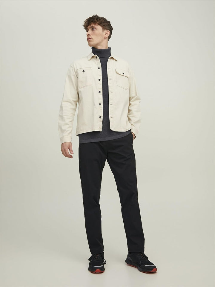 JACK & JONES Male Rollkragenpullover Einfarbig Rollkragenpullover L Grau, L Grau