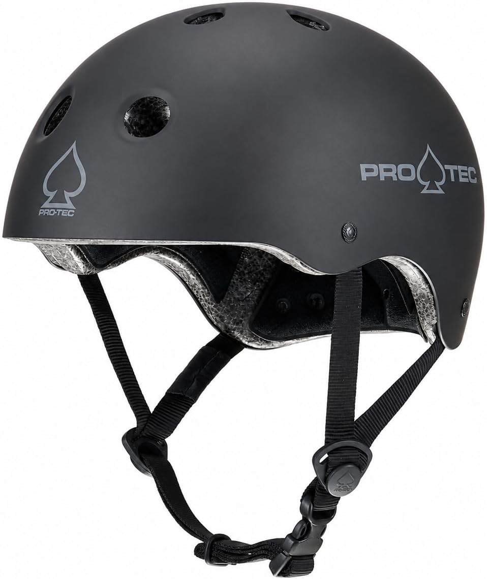 Pro Tec Skate-Helm, Zertifiziert Matte Black S, Matte Black S