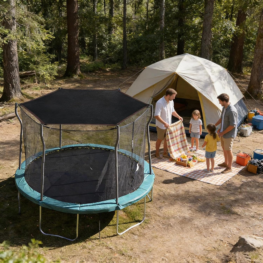 Trampolin Sonnenschutz Abdeckung, Ø 143 243 305 366 427 cm Trampolin Sonnenschutznetz, Trampoliin Üb