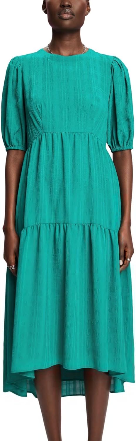 Esprit Damen 033eo1e313 Kleid 38 305/Emerald Green, 38 305/Emerald Green