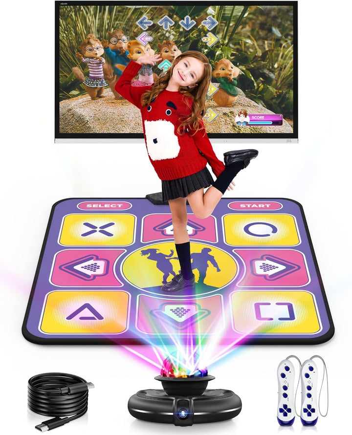 Tanzmatte - rutschfest Mit Kamera für TV, Kabelloser Controller, Spass Spiel für Kinder & Erwachsene
