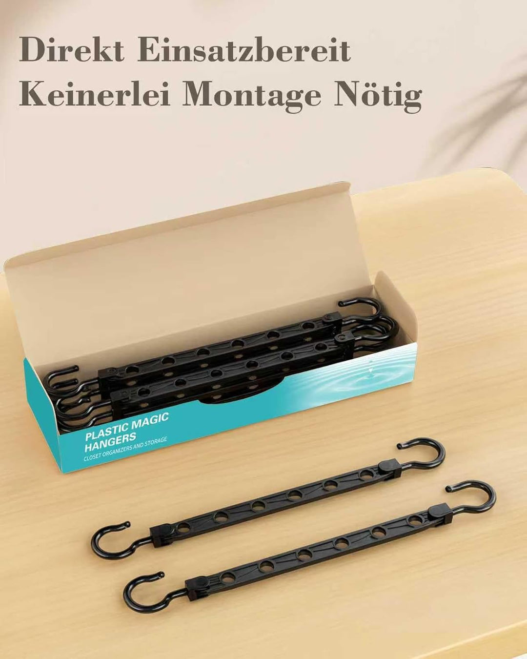 Latoxcaa platzsparende Kleiderbügel, 16 Stück Magic Hangers mit 6 Löchern & 360° Drehhaken, Stabile
