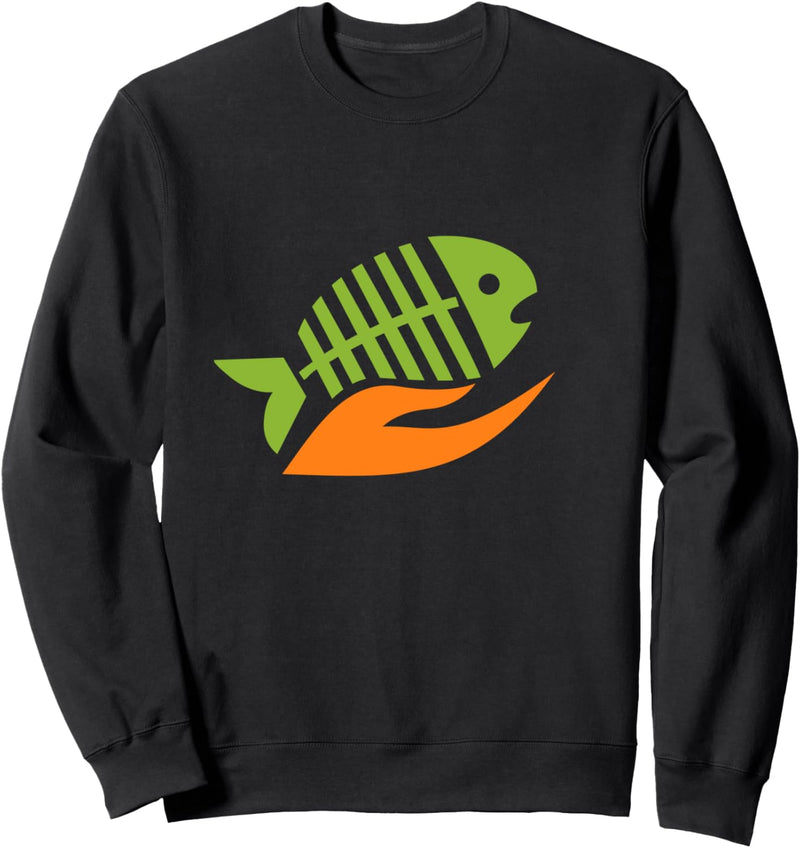 Fisch in der Hand Sweatshirt