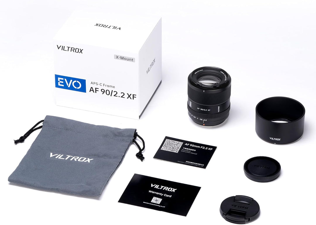 VILTROX 90mm F2.2 XF EVO Objektiv, AF 90mm f2.2 für Fuji X Mount, Autofokus APS-C Objektiv für Fujif