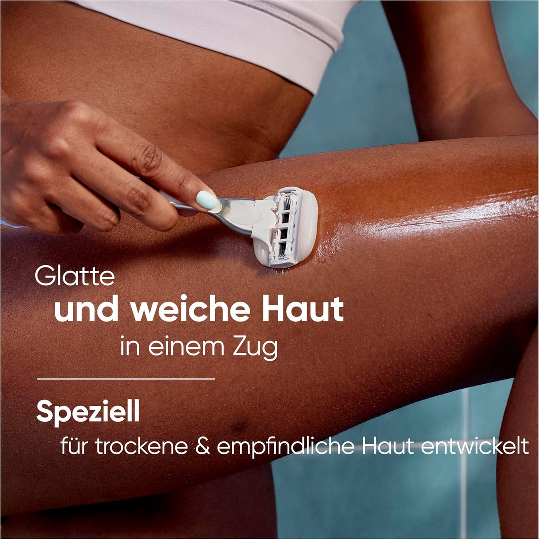 Gillette Venus ComfortGlide 5 Sensitive, Rasierer Damen, 6 Ersatzklingen Rasierer + 6 Klingen + Dusc