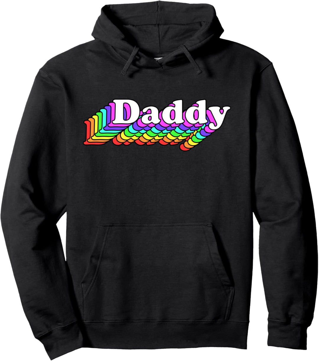Daddy, Gay Daddy Bär, Retro LGBT Regenbogen, LGBTQ Pride Pullover Hoodie