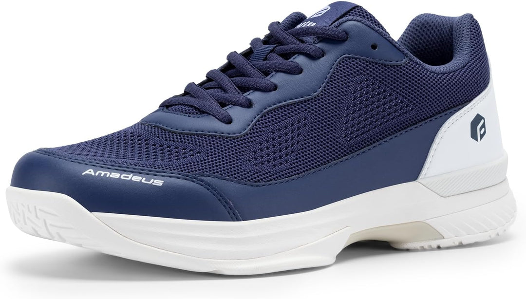 FitVille Extra Weit Tennisschuhe Herren rutschfest Hallenschuhe Atmungsaktiv Badminton Schuhe Bequem